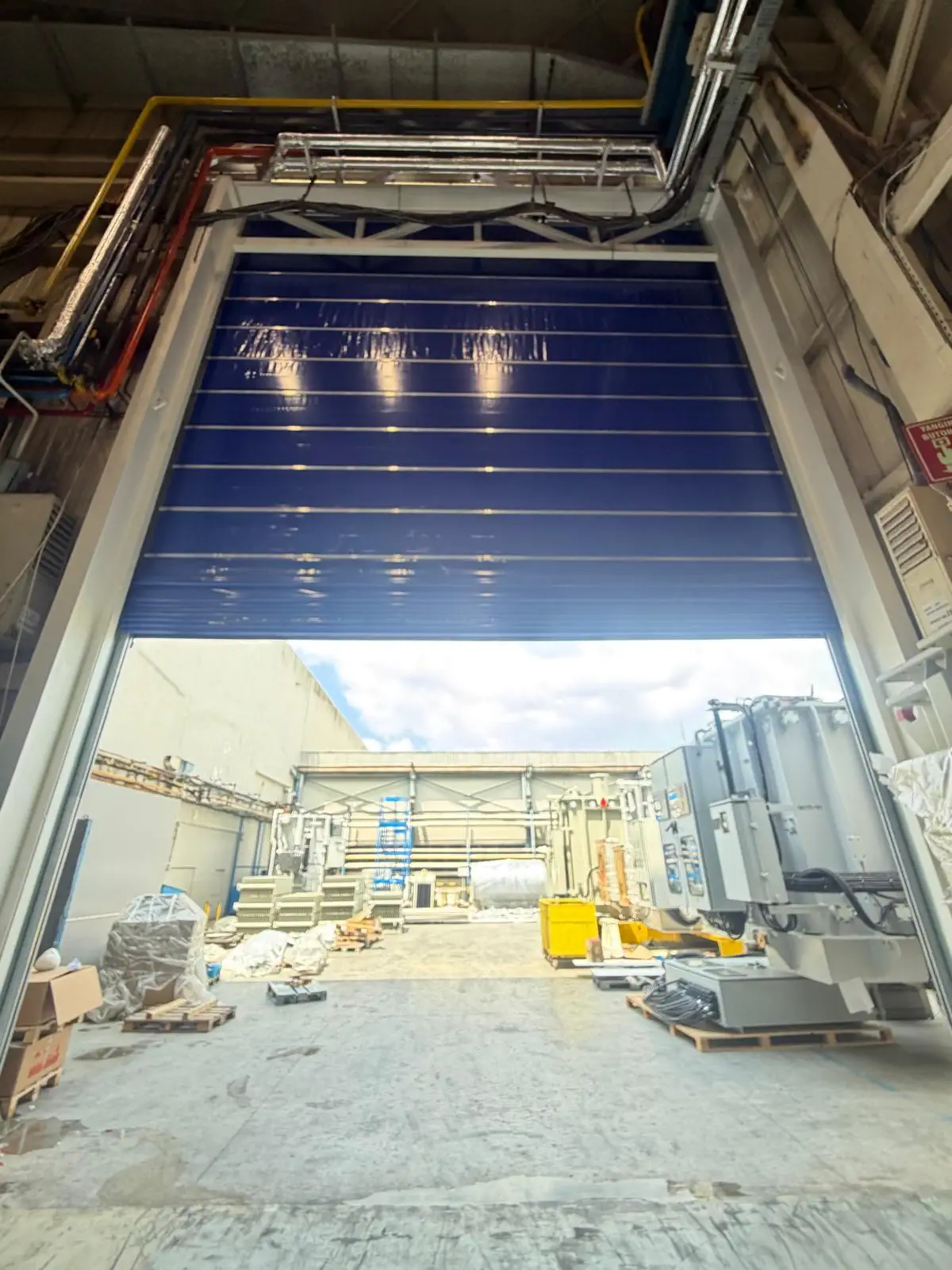 Power XL Kapılar PAW Ezer Power XL Geniş Açıklık Mavi Hangar Kapısı Montajı